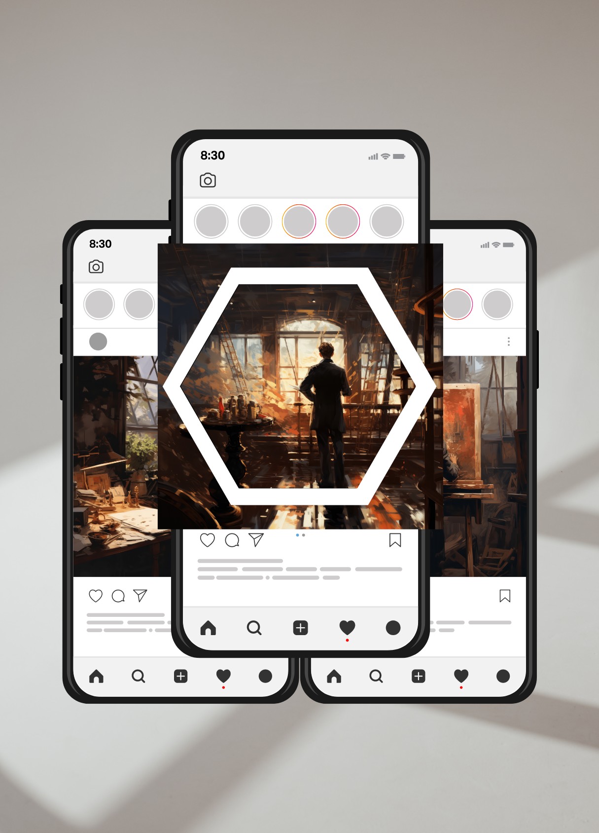 Elegant Phone Mockup Design Catalog Instagram Post (1080 × 1500 px)